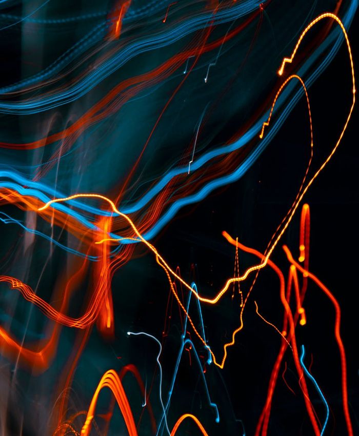 Abstract glowing lines representing inner peace and focus